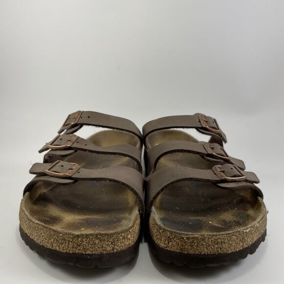 Birkenstock Florida Sandals Womens Size 42 US Size 11-11.5 Brown Leather Soft FB - Picture 2 of 10